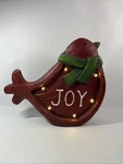 Alpine Corporation Resin Christmas Bird Joy Led Lights Battery Powered Decor. Fixed Price $18.74.