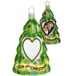 Inge 1ST Christmas Tree Of Love German Glass Ornament With Box 1-005-08. Fixed Price $16.75.