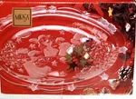 Mikasa Clear Glass 9.25 In Sweet Dish Holiday Lights Angels Trees And Stars. Fixed Price $25.00.