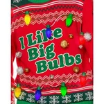 Like Big Bulbs Ugly Funny Christmas Holiday Sweater Lights & Sound! New Med/lg. Fixed Price $34.99.