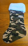 Camo Christmas Stocking By North Star Creations 17" Felt Lined, Faux Fur Top. Fixed Price $18.00.