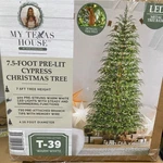 My Texas House 2025 7.5FT Cypress Pre-lit Artificial Christmas Tree ( 500 Led). Fixed Price $279.99.