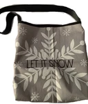 Handmade Christmas Themed Tote Bag, Holiday Shopping Trees Snowman Santa. Fixed Price $35.00.