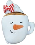 Pillowfort Hot Cocoa Holiday Weighted Plush Throw Ivory 10"X9 Snowman. Fixed Price $13.50.