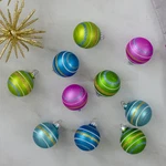 Northlight Swirl Glass Christmas Ball Ornaments - 1.5" (40MM) Multicolor. Fixed Price $19.49.
