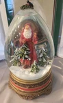 Hallmark Father Christmas 9" Musical Snow Water Globe Egg - Deck Halls W/box. Fixed Price $24.99.