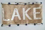 Mud Pie Burlap Or Blanket Wrap Lake Fits Most Accent Pillows 7 X30. Fixed Price $25.00.
