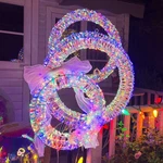Yescom Pre Lit Lighted 1700 Led Ornament Wreath Decoration With Stand 3 Piece. Fixed Price $139.90.