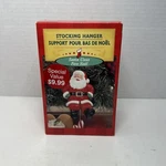 Vtg Hallmark Mr Santa Claus Christmas Stocking Hanger Holder Nib. Fixed Price $14.99.