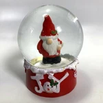 Christmas 2.5" Small Snow Globe Santa Claus Gnome Holding Candy Cane 'joy' New!. Fixed Price $9.95.