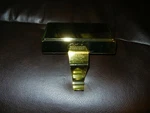 Pottery Barn Simple Metal Stocking Holder Hanger Brass Christmas Holiday Olivia. Fixed Price $24.99.