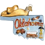 Old World Christmas State Of Oklahoma Outline Glass Ornament 36224 Free Box New. Fixed Price $19.98.