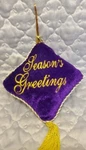 TB2 Season Greetings Ornament Mini Hanging Pillow Vintage Embroidery Christmas. Fixed Price $11.99.