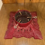 Vintage Traditions Cast Iron Heavy Duty Red Christmas Tree Stand & Box. Fixed Price $55.99.