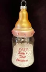 2023 Glass Baby's 1ST Christmas Girl Ornament Bottle Pink Nwt. Fixed Price $32.91.