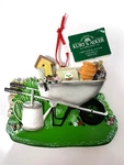 Kurt S. Adler Gardening & Wheelbarrow 3" Resin Ornament Fast Free Ship. Fixed Price $17.88.