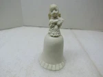 Home Trends Christmas On Main Street Angel Playing Harp Bisque Porcelain Bell. Fixed Price $8.95.