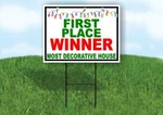 First Place Winner Most Decorative House Lights Yard Sign Stand Lawn Christmas. Fixed Price $19.99.