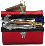 Owc Tool Box Hammer Red Christmas Tree Ornament Old World. Fixed Price $21.49.