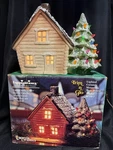 Vintage Trim 'n Glo Lighted Ceramic Mountain House Model MTH-1 Snow Village. Fixed Price $55.00.