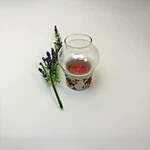 Russ Berrie Candle Miniature Votive Christmas Candy Cane Glass Vtg Holiday. Fixed Price $10.62.