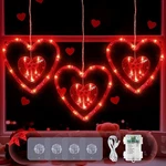 Qunlight Valentines Day Window LIGHTS,45LED Love Hearts String For Bed.... Fixed Price $20.27.