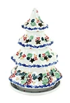Blue Rose Polish Pottery Holly Medium Christmas Tree Luminary. Fixed Price $112.50.