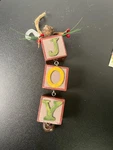 Joy Wooden Block Ornament With Bell Rustic Christmas Holiday Decor. Fixed Price $14.98.