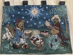 Boyds Bears Christmas Holiday Pageant Wisemen Nativity Tapestry Wall Hanging. Fixed Price $27.27.