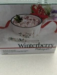 Pfaltzgraff Christmas Winterberry Dip Bowl & Matching Spreader Knife, Box. Fixed Price $12.77.