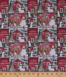 Cotton Christmas Snowman Sleds Santas Lodge Fabric Print By The Yard D405.57. Fixed Price $9.95.