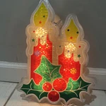 Northlight 12 Holographic Lighted Candle Christmas Window Silhouette. Fixed Price $15.00.