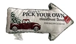 Christmas Throw Pillow Farmhouse Old Truck Tree Arrow Shaped New. Fixed Price $21.99.