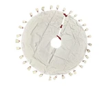 New Hearth With Magnolia Tree Skirt Embroidered Cream White 52". Fixed Price $20.00.