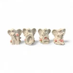 Vintage 4-PIECE Noel N-o-e-l Angels Set Ceramic Christmas Holiday Figurines. Fixed Price $24.99.