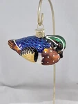 Old World Christmas Wood Duck Glass Ornament Holiday Decoration 16046. Fixed Price $15.00.