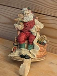 Vintage Carlton Cards Christmas Santa Stocking Holder By The Chimney With Care. Fixed Price $8.50.