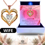 18K Wife Custom Heart Necklace From Husband Love Birthday Gifts Andreo. Fixed Price $65.99.