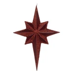 Bethlehem Star Christmas Ornament 8 Burgundy Glittered Shatterproof Collectible. Fixed Price $22.95.