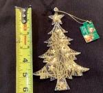 Vintage Kurt Adler Gold Christmas Tree Acrylic Ornament 5". Fixed Price $25.00.