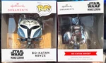 Lot Of 2 Brand New Hallmark Star Wars The Mandalorian Bo-katan Kryze Ornaments. Fixed Price $14.99.
