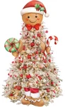 Vloso Gingerbread Christmas Tree Topper - 17 X 12 Inches, Brown. Fixed Price $14.29.