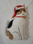Target Wondershop Christmas 2024 Kitty Cat Shaped 14.5" Throw Pillow. Fixed Price $21.99.