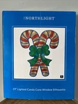 Northlight 18.5" Lighted Double Candy Cane Christmas Window Silhouette. Fixed Price $34.99.