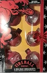 Fireball Cinnamon Whiskey Christmas Fillable Ornaments No Alcohol Bauble Box. Fixed Price $18.00.