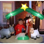 Zimtown 6.5' Outdoor Inflatable Christmas Nativity Scene Decoration Led Lights. Fixed Price $32.00.