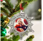 Studio Decor 2025 Silver Jeweled Snowflake Picture Frame Christmas Ornament 2X2. Fixed Price $14.95.