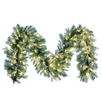 Vickerman 9' Frosted Douglas Fir Artificial Garland. Warm White Led Lights. Fixed Price $139.72.