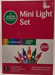 Winter Wonder Lane 300 Mini Christmas Lights Multicolor Green Wire Indoor Outdoo. Fixed Price $15.99.