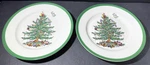 Spode Christmas Tree 7-3/4" Salad Plates S3324-A12 Green Trim New With Tags. Fixed Price $24.99.
